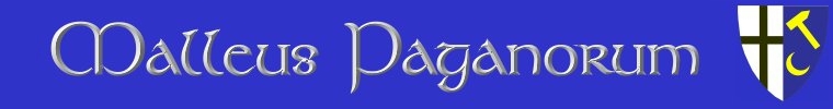 Schriftzug Malleus Paganorum mit Wappen